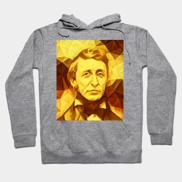 Henry David Thoreau Golden Portrait | Henry David Thoreau Artwork 11 Hoodie by JustLit